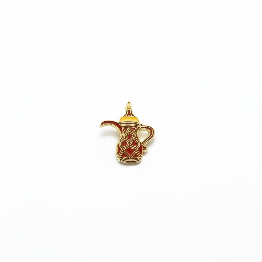 Enamel Sticker Pin - Arabic Teapot