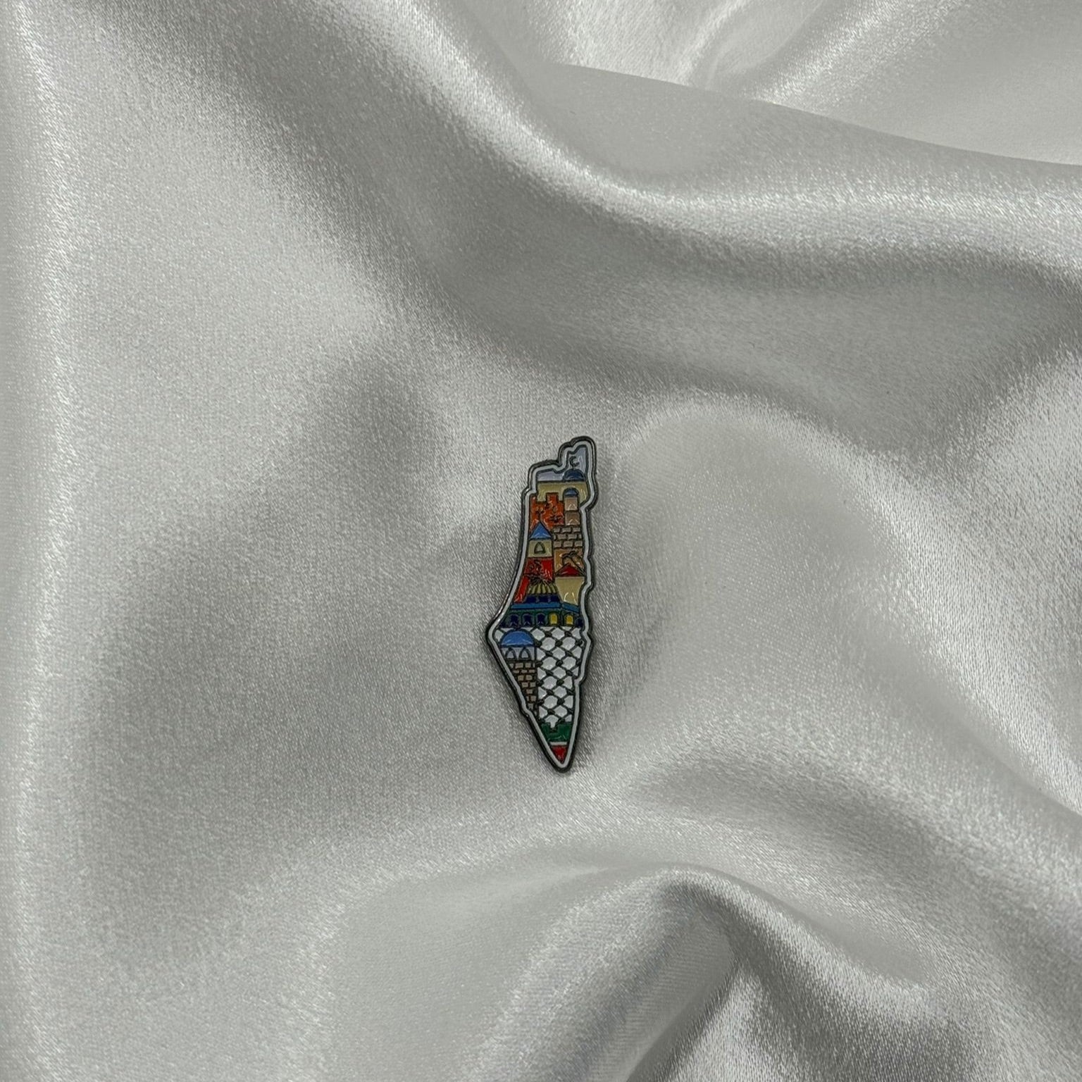 Palestine Map Brooch