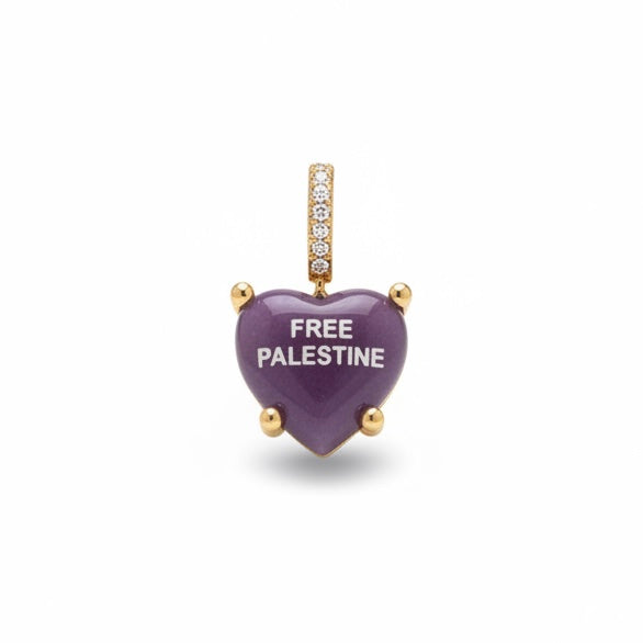 Purple Charm „Free Palestine“