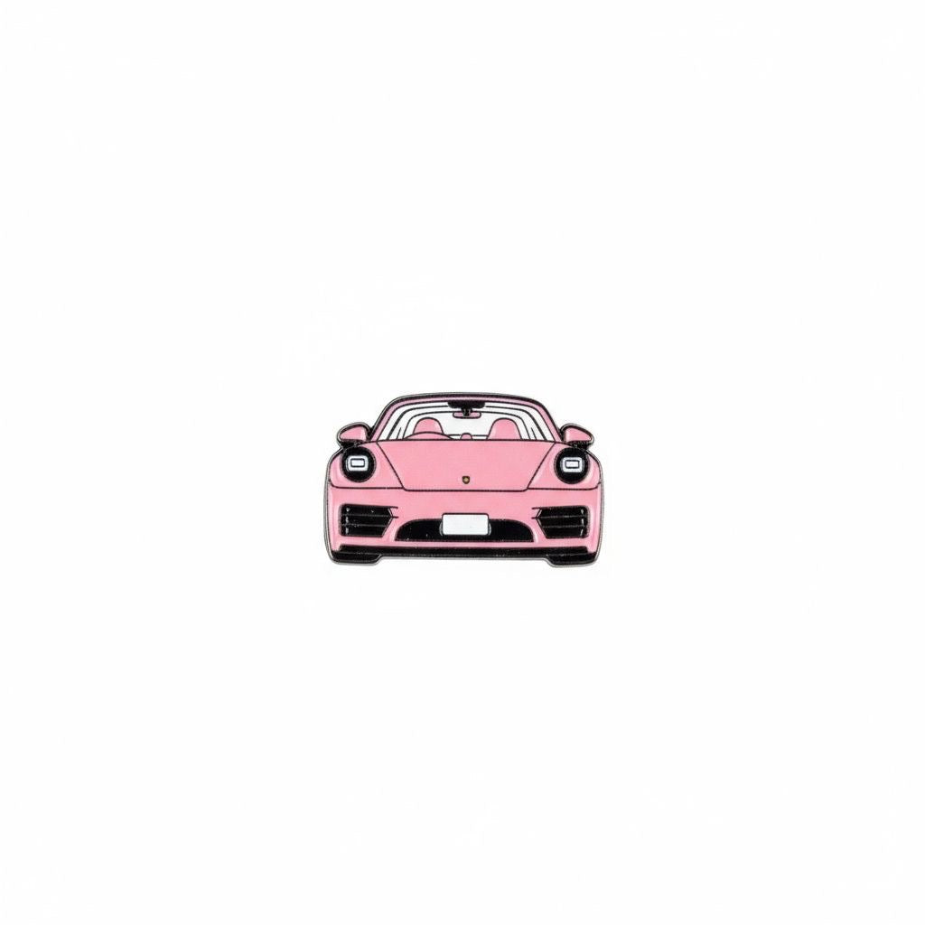Enamel Sticker Pin - Pink Car