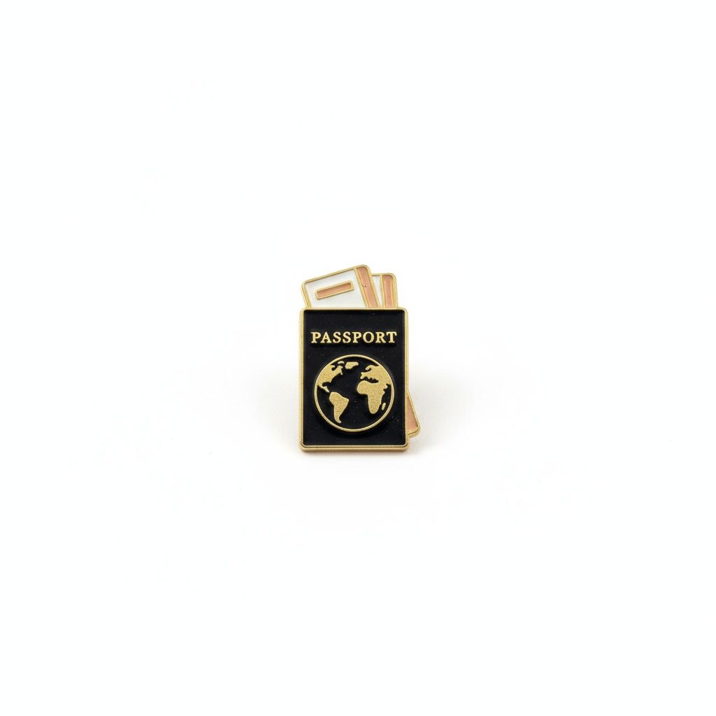 Enamel Sticker Pin - Passport