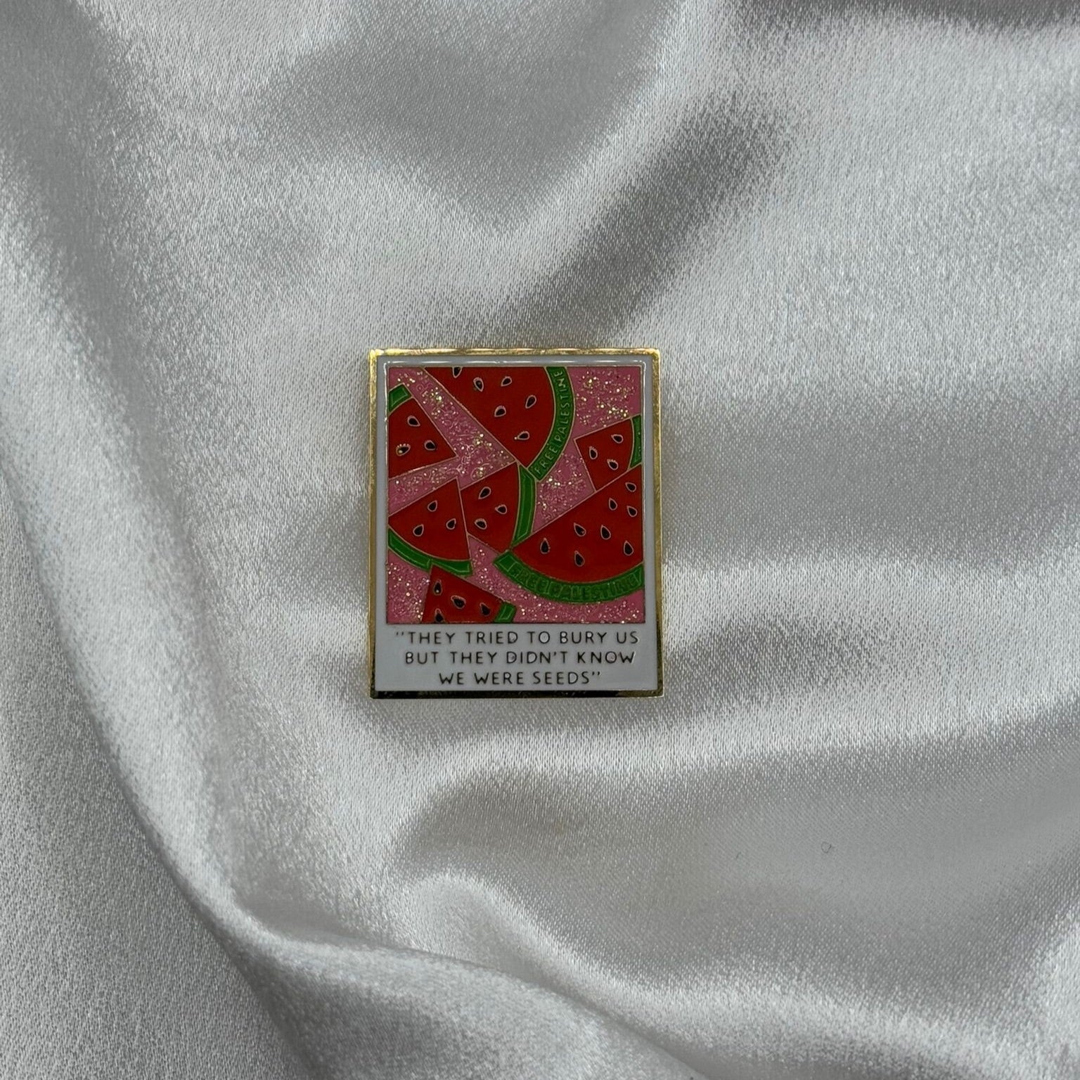 Watermelon brooch - “They tried to bury us”