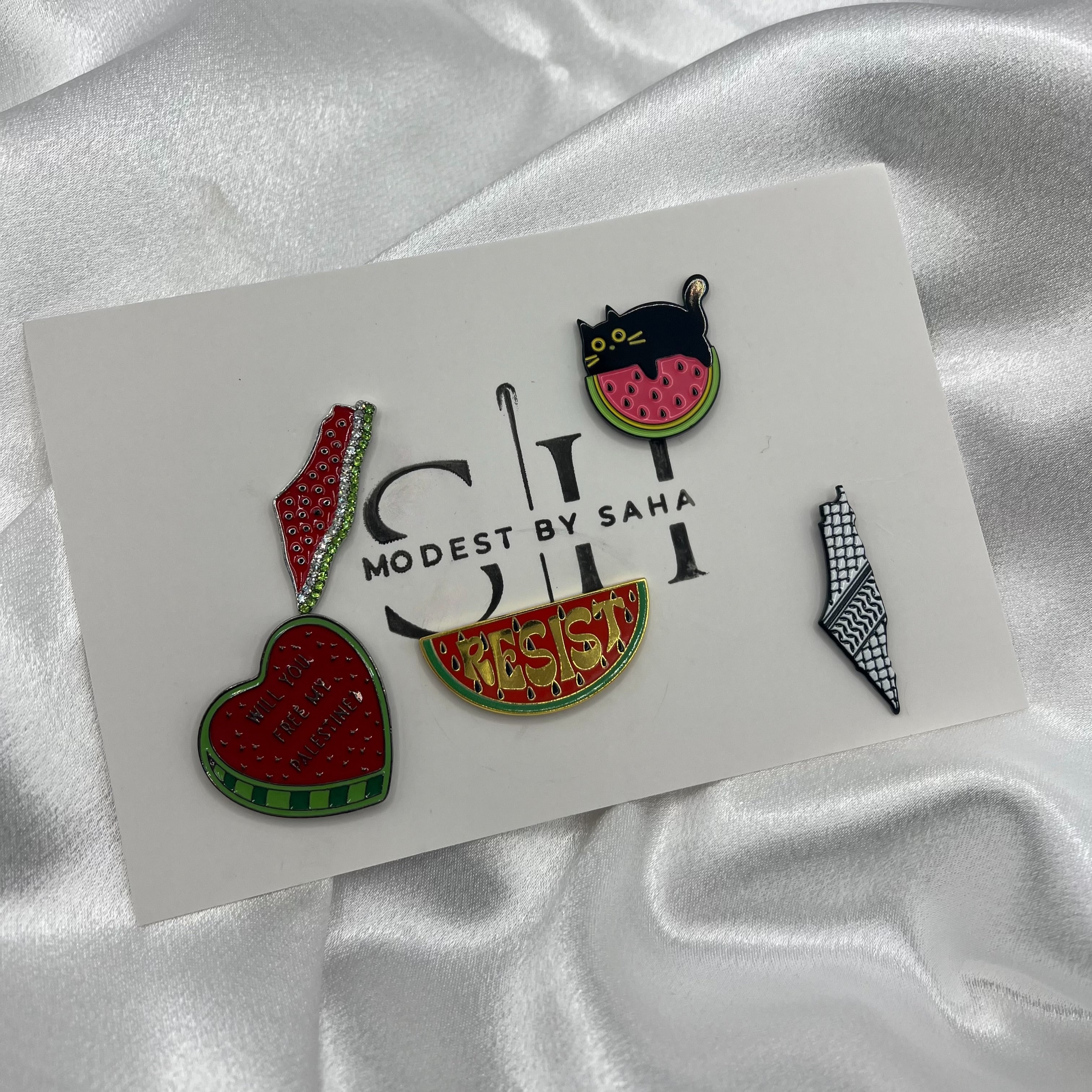 Palestine Brooches Set