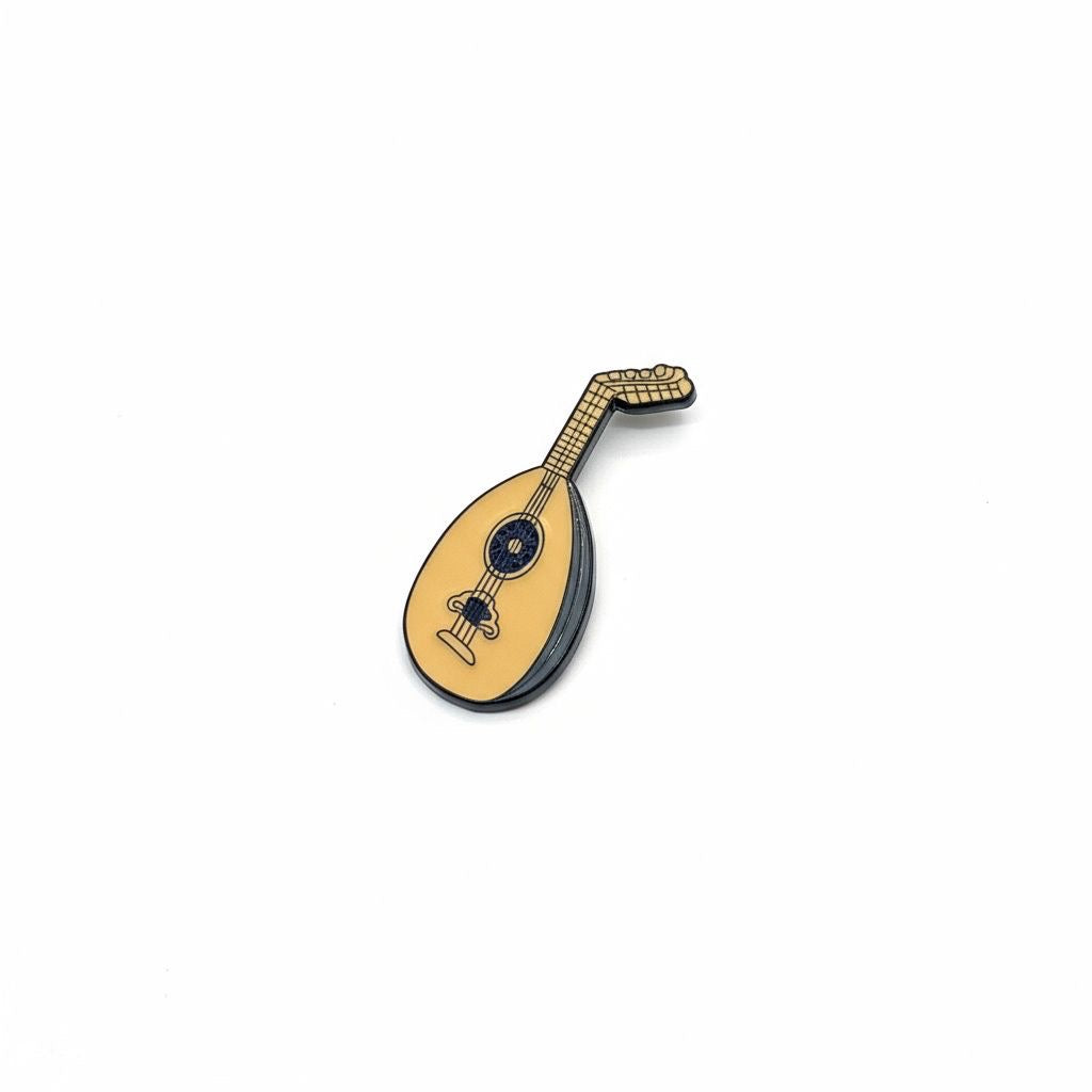 Enamel Sticker Pin – Lute/Oud