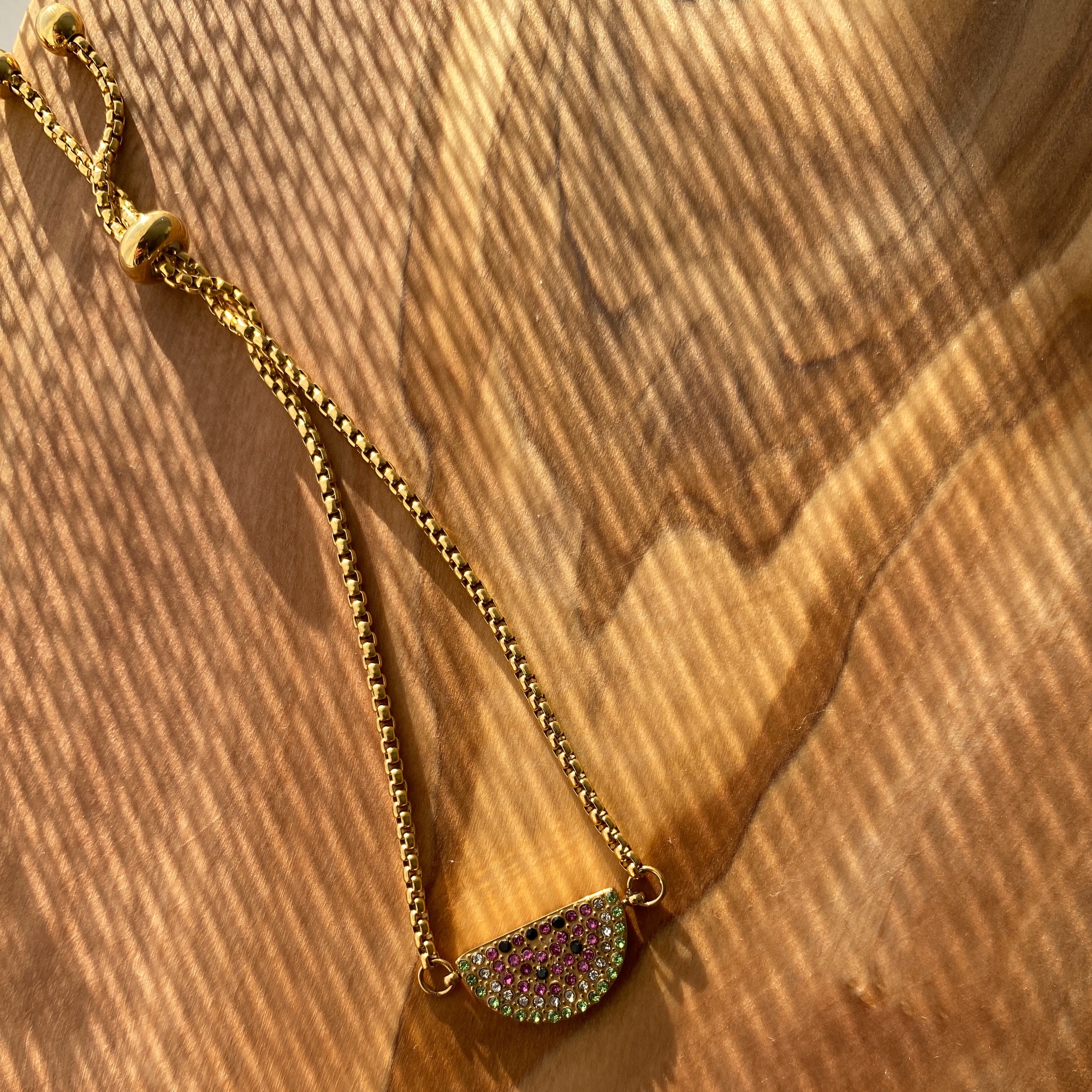 Melon Bracelet with Zirconia Stones