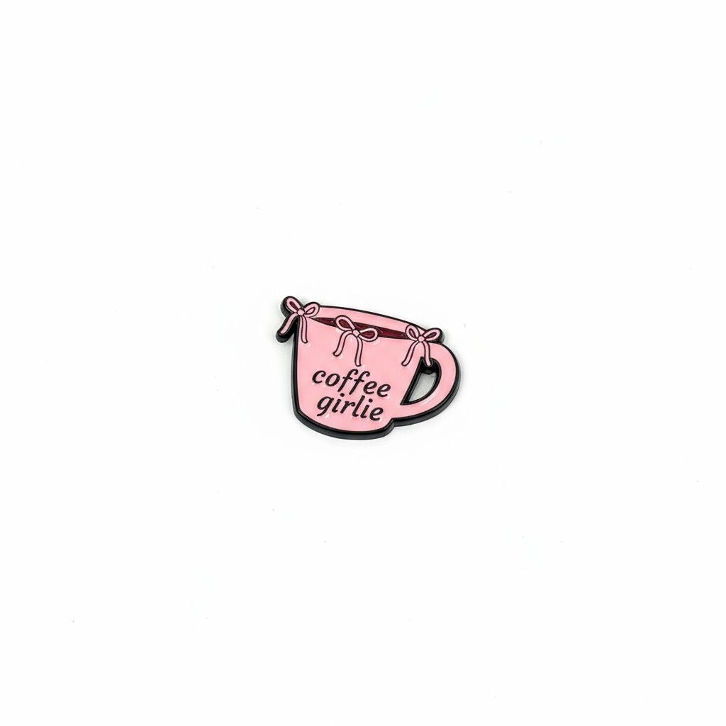 Enamel Sticker Pin - “coffee girlie”
