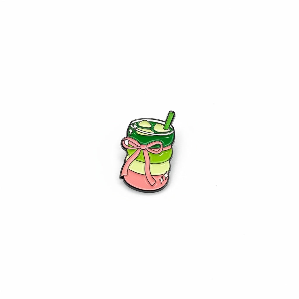 Enamel Sticker Pin - Iced Matcha Latte