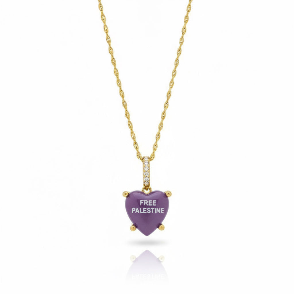 Purple Charm „Free Palestine“