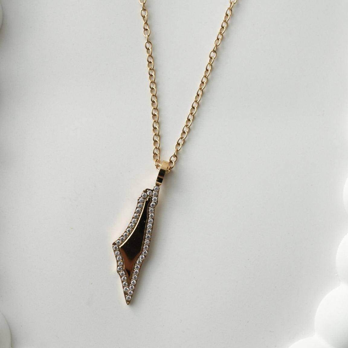 Palestine Necklace with Zirconia Stones
