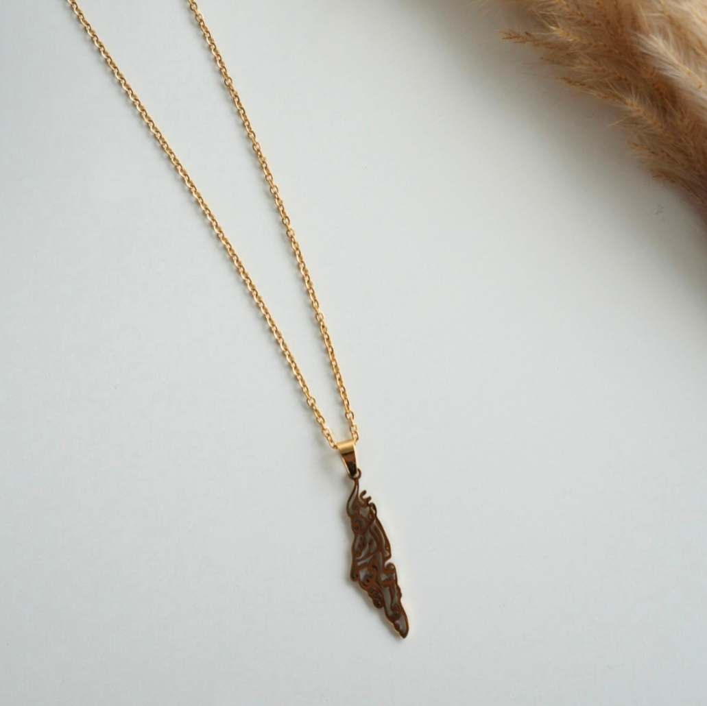 Free Palestine Necklace – Inspired by Mahmoud Darwish’s Legacy