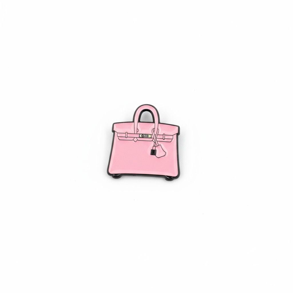 Enamel Sticker Pin - Pink Bag