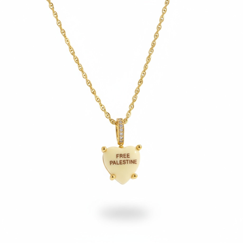 Soleil Charm „Free Palestine“ with necklace
