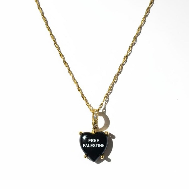 Tonka Charm „Free Palestine“ with necklace