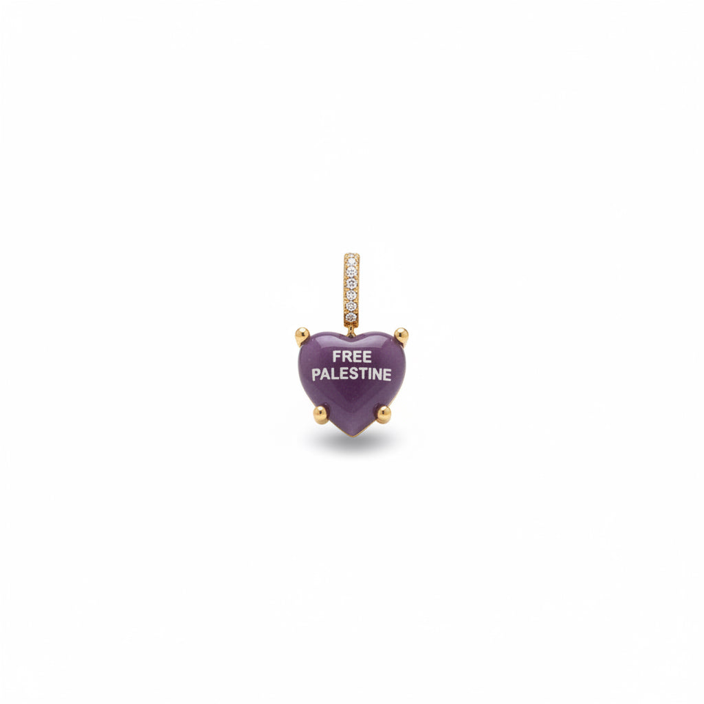 Purple Charm „Free Palestine“