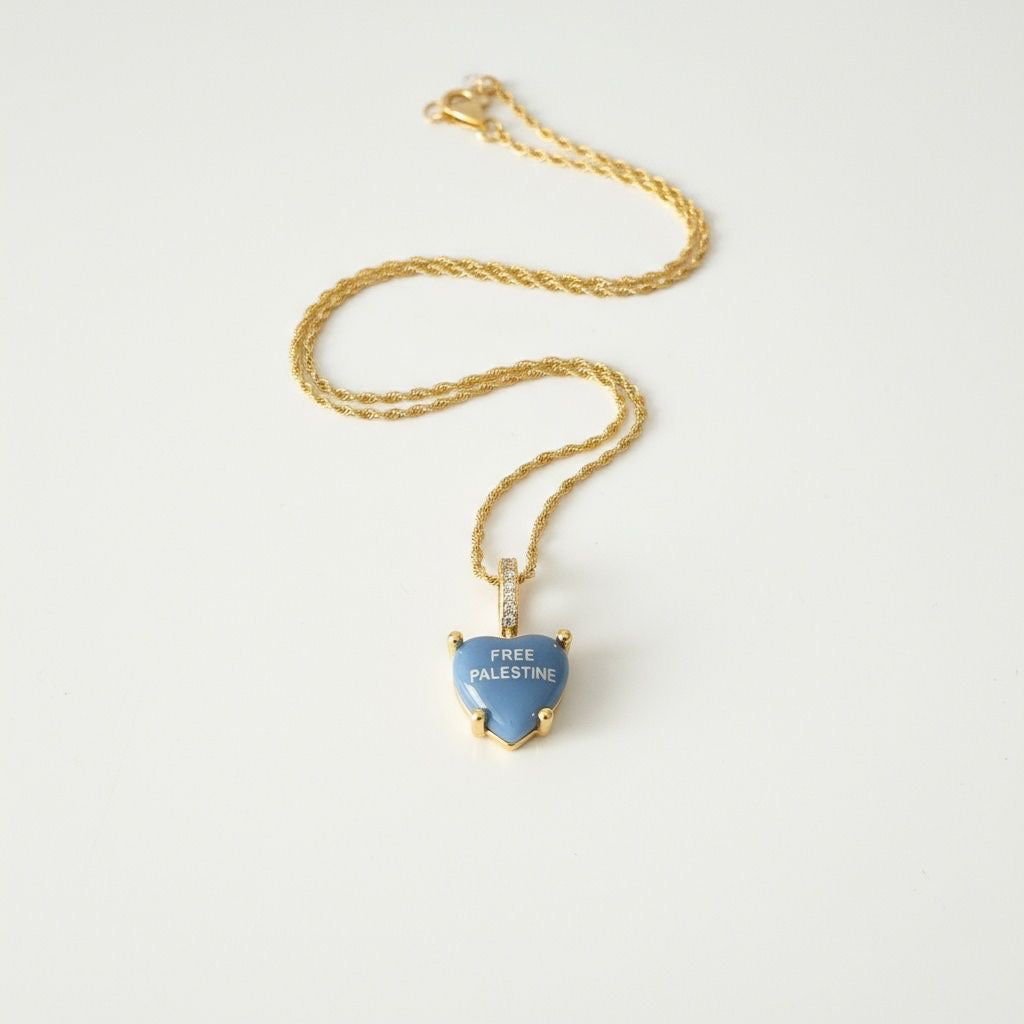 Chambray Blue Charm „Free Palestine“