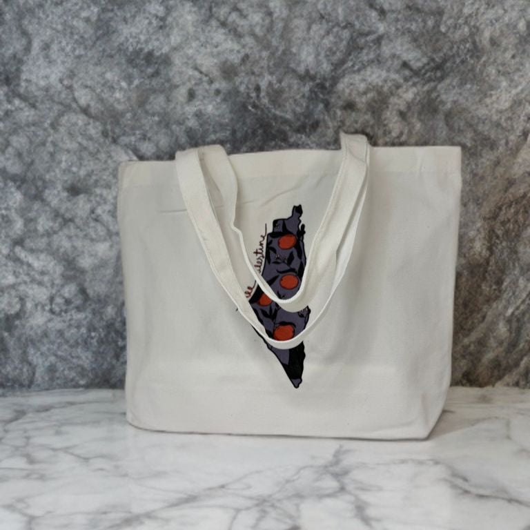 Stylish Tote Bag with Artistic Palestine Design