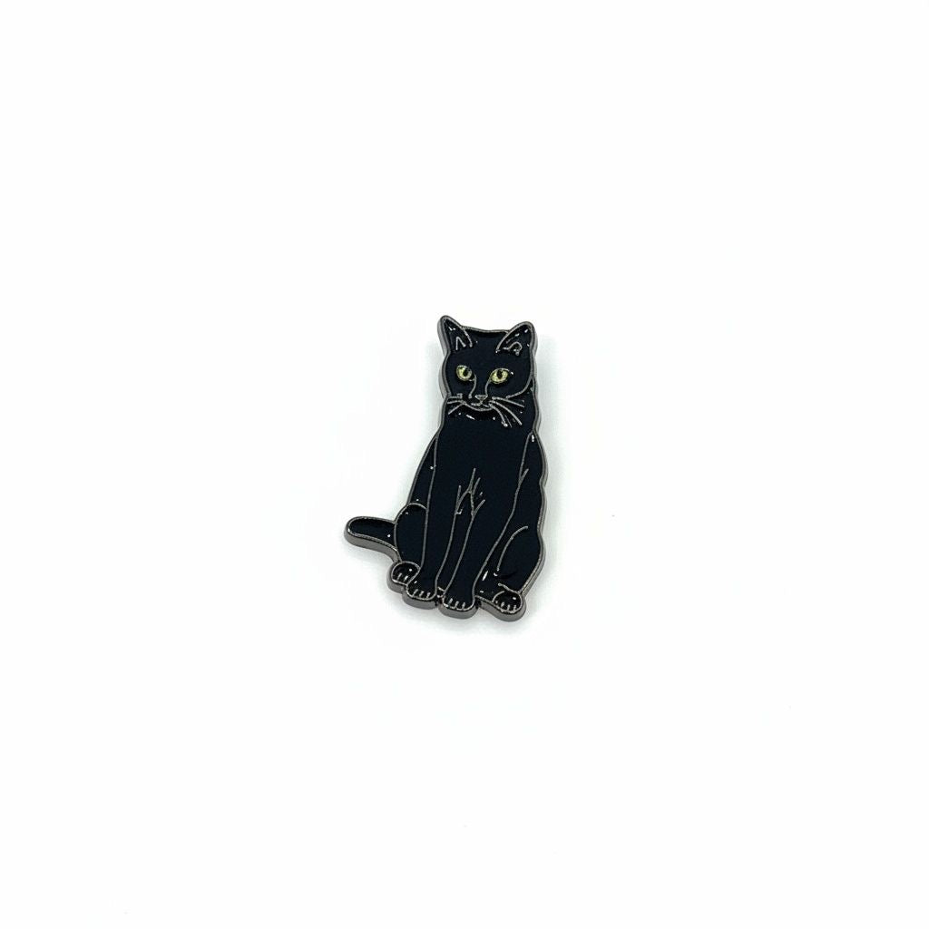 Enamel Sticker Pin – Black Cat