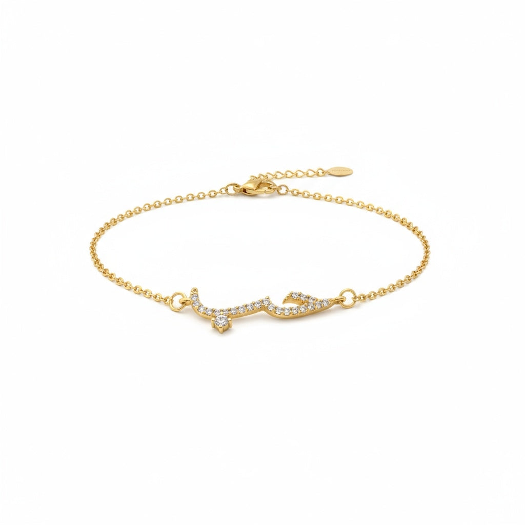 Love - bracelet 18k gold plated