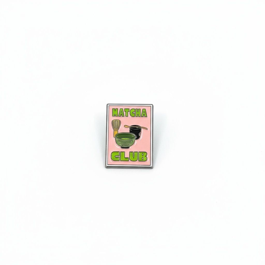 Enamel Sticker Pin - Matcha Club