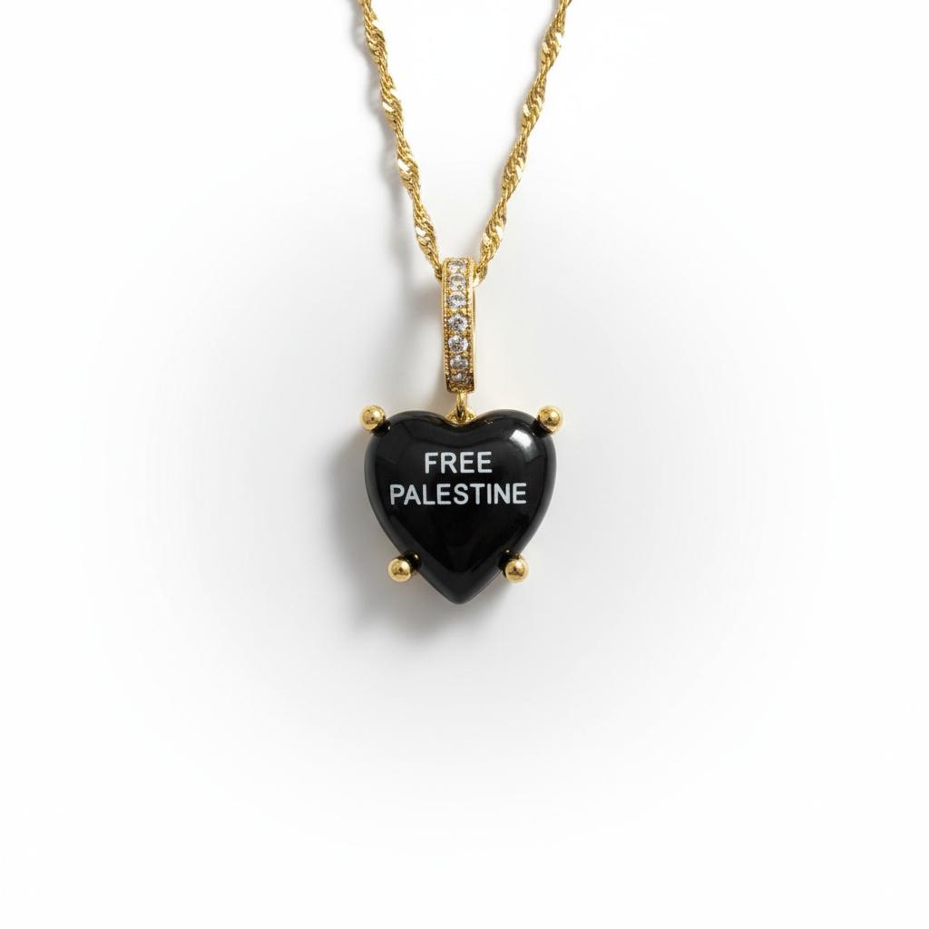 Tonka Charm „Free Palestine“ with necklace