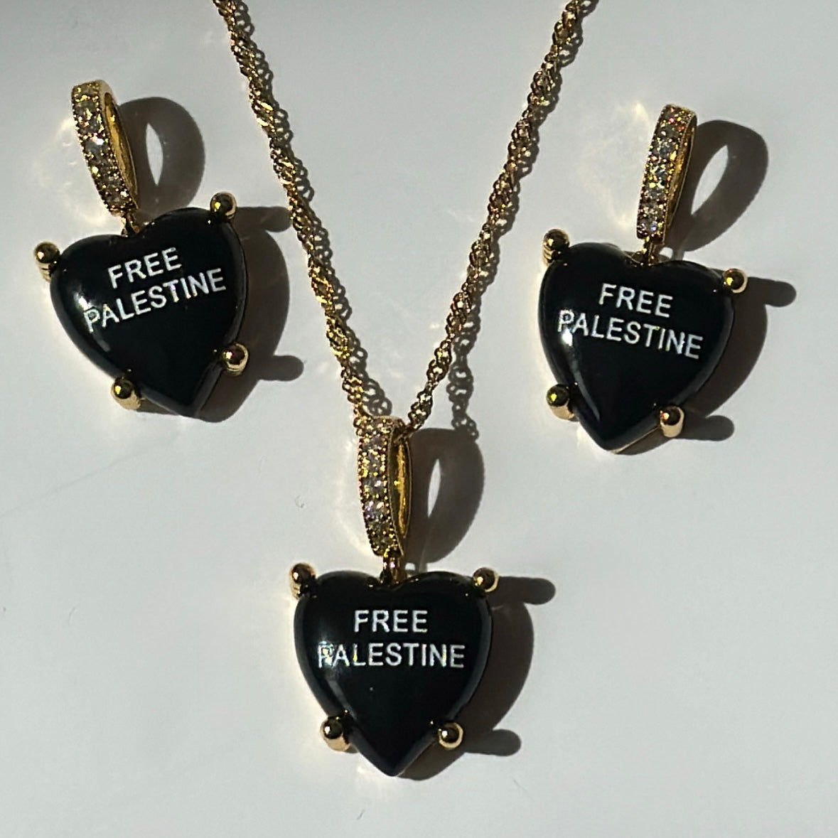Tonka Charm „Free Palestine“ with necklace