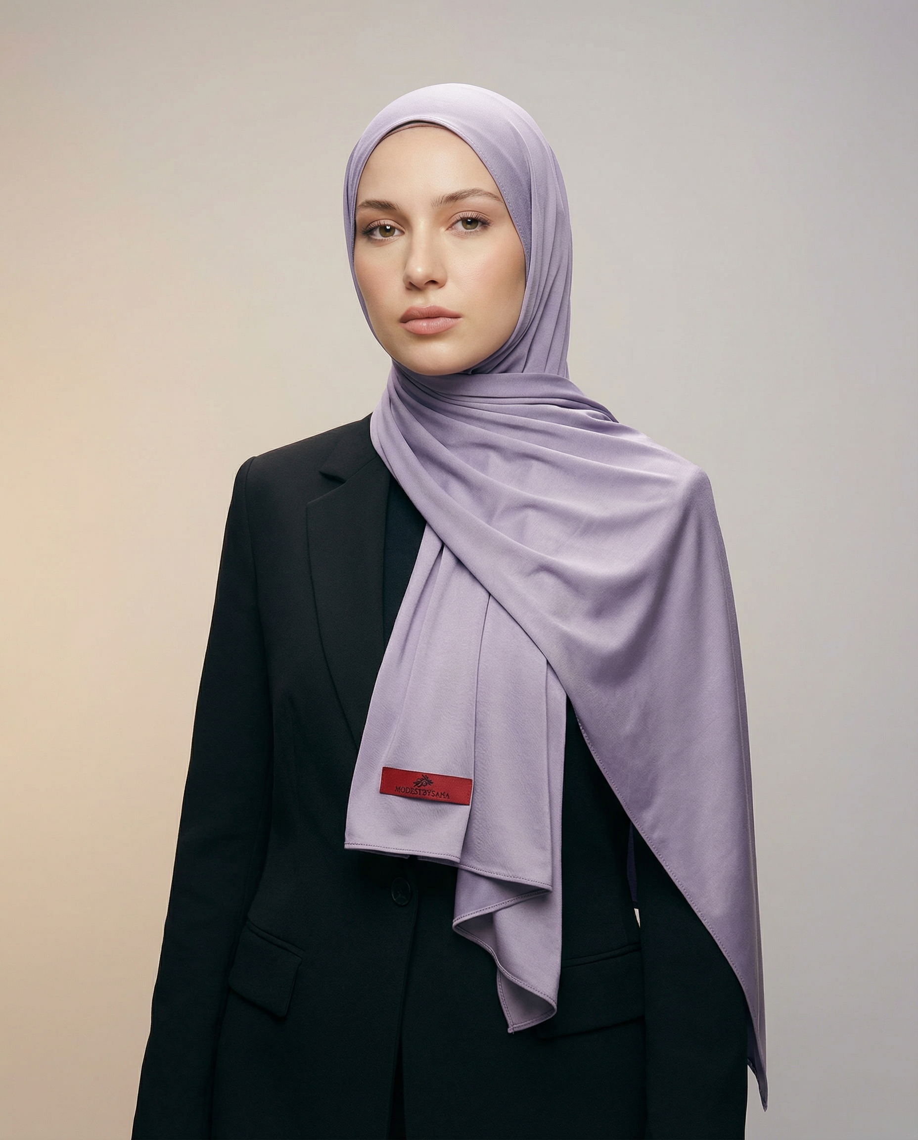 Lavender Haze Satin Liquid Jersey Scarf