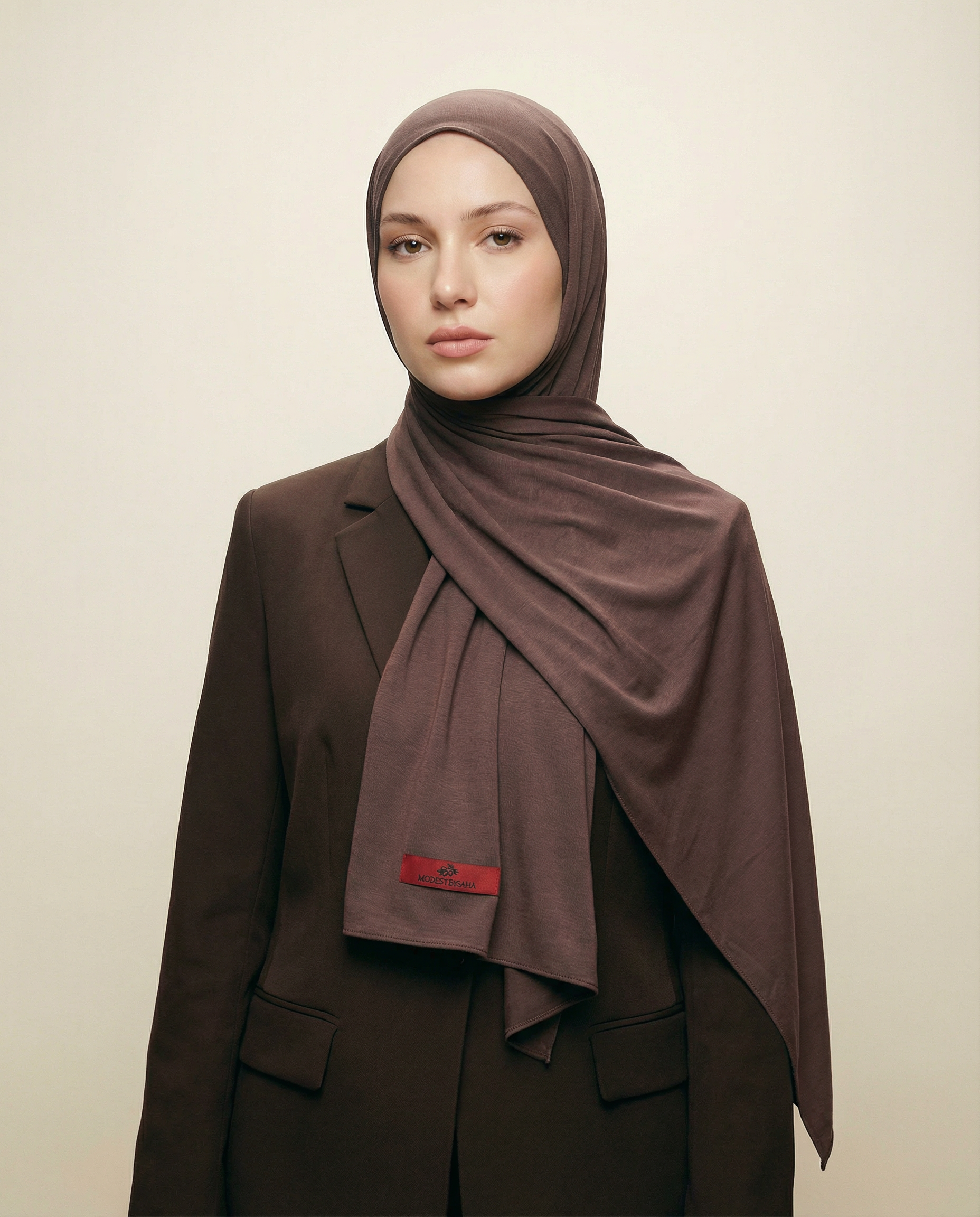 Mocha Bamboo Jersey Scarf